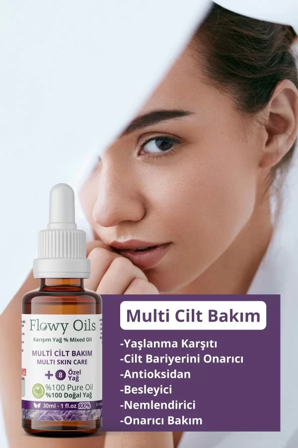 Toptan Multi Cilt Bakım Yağı +8 Yağ İçeren %100 doğal karışım Multi Skin Care Oil 30ml