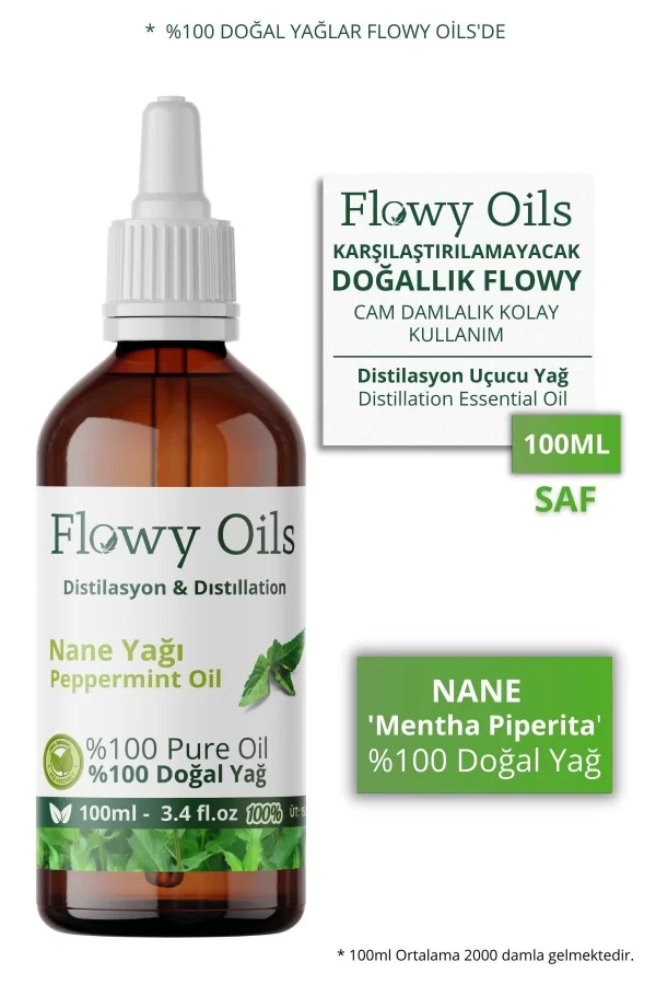 Toptan Nane Yağı %100 Doğal Bitkisel Uçucu Yağ Peppermint Oil 100ml