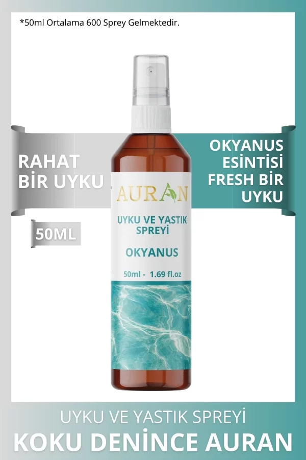 Toptan Okyanus Uyku ve Yastık Spreyi Rahatlatıcı Uyku ve Dinlenme Spreyi 50ml