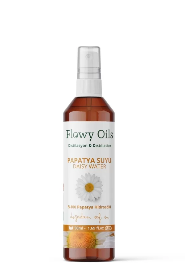 Toptan Papatya Suyu %100 Tam Saf Doğal Yağlı Distilasyon Hidrosöl Suyu Tonik Daisy Hydrosol Tonic 50ml