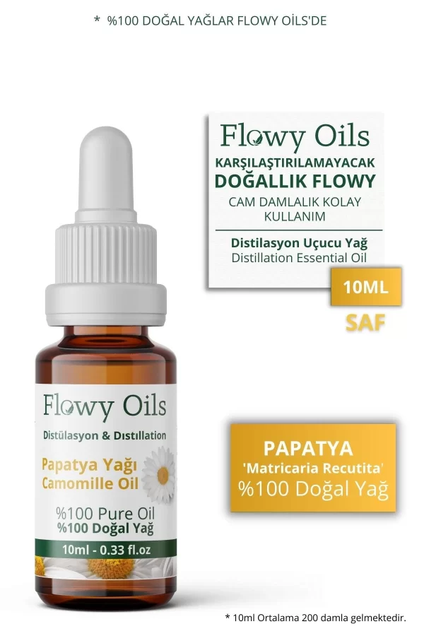 Toptan Papatya Yağı %100 Doğal Bitkisel Uçucu Yağ Camomille Oil 10ML