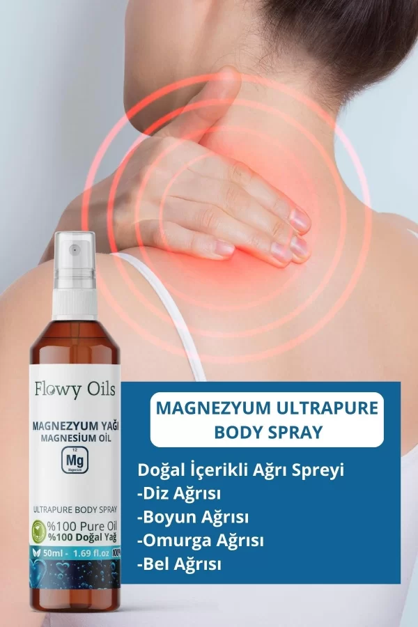 Toptan Saf Magnezyum Yağı %100 Doğal Bitkisel Sprey Masaj Yağı Magnesium Oil 50ml