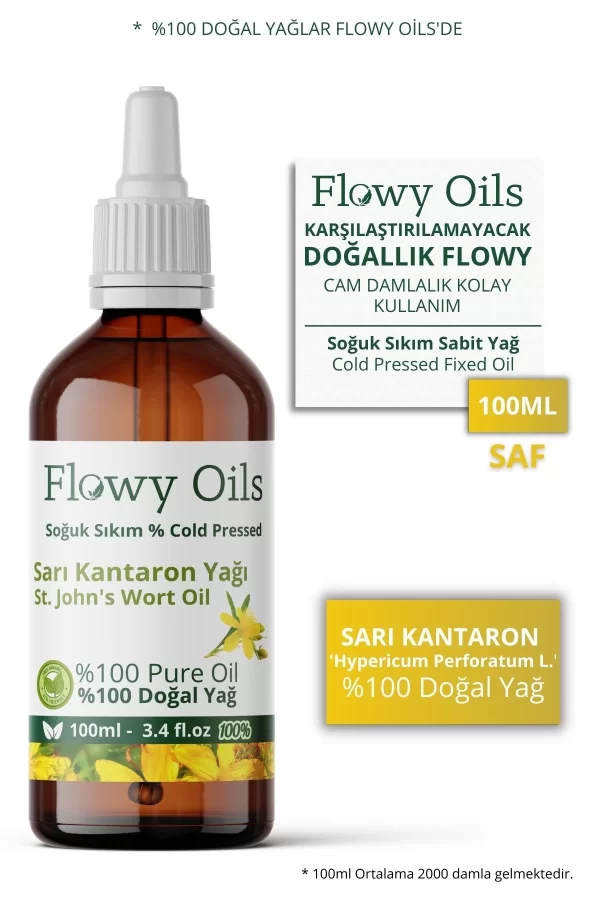 Toptan Sarı Kantaron Yağı %100 Doğal Bitkisel Sabit Yağ St. Johns Wort Oil 100ml