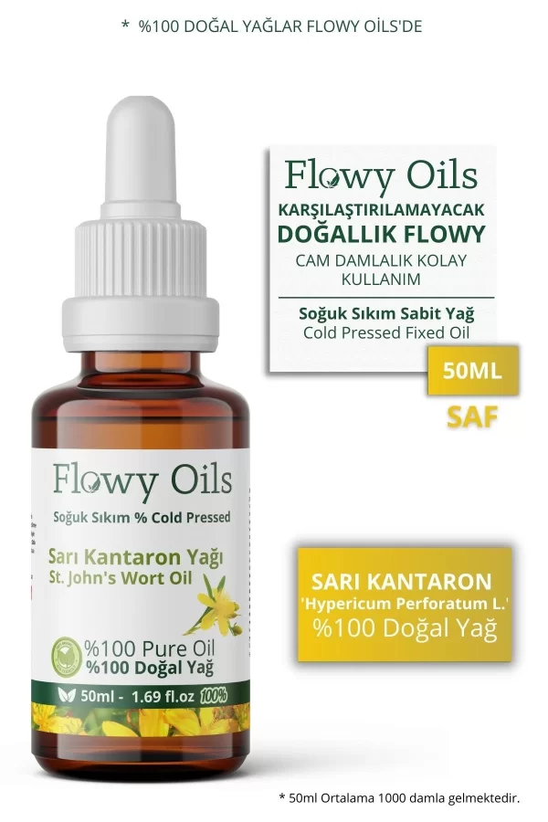 Toptan Sarı Kantaron Yağı %100 Doğal Bitkisel Sabit Yağ St. Johns Wort Oil  50ML