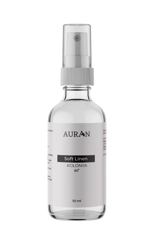 Toptan Soft Linen Cam Şişe 80 Derece Kolonya 50ml