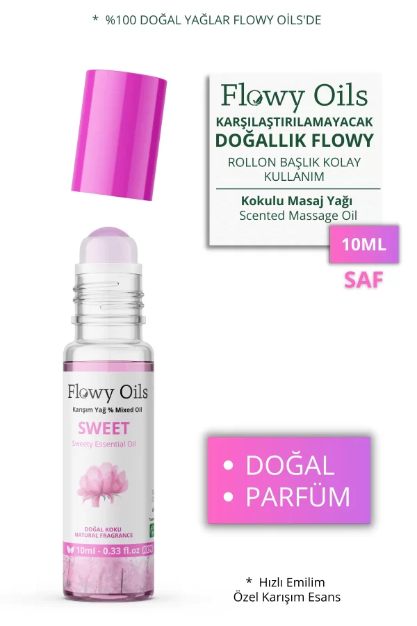 Toptan Sweet Doğal Karışım Esansiyel Yağ Uçucu Yağ Karışımı  Etkili Koku, Esans Doğal Roll-On 10ml