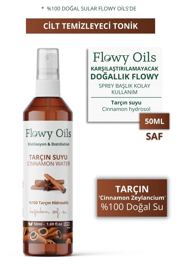 Toptan Tarçın Suyu Cilt Temizleyici Tonik %100 Tam Saf Doğal Yağlı Distilasyon Hidrosöl Suyu Cinnamon 50ml