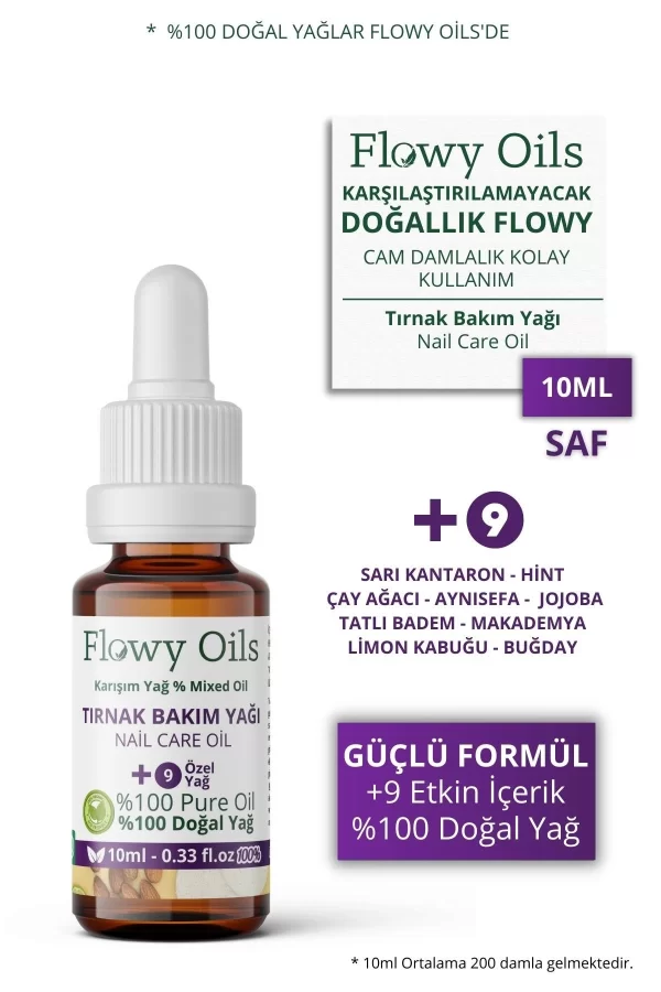 Toptan Tırnak Bakım Yağı +9 Yağ İçeren %100 doğal karışım Nail Care Oil 10ml