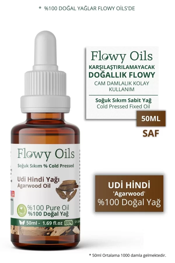 Toptan Udi Hindi Yağı %100 Doğal Bitkisel Sabit Yağ Agarwood Oil 50ml