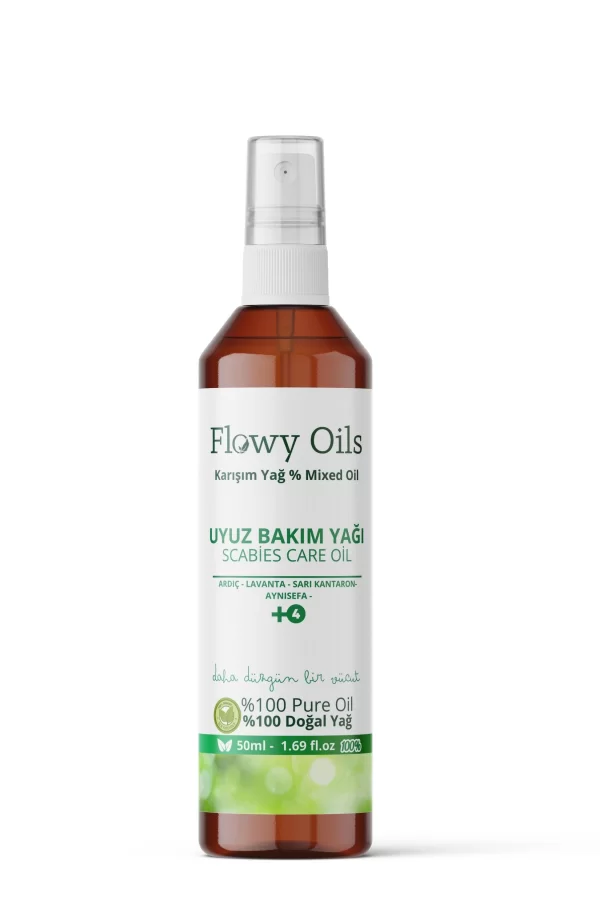 Toptan Uyuz, Kaşıntı Bakım Yağı +9 Yağ İçeren %100 Doğal Karışım Sprey  Scabies Care Oil 50ml