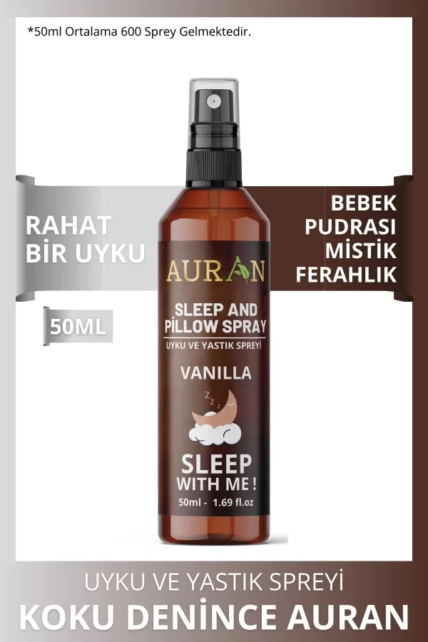 Toptan Vanilya Uyku Ve Yastık Spreyi Rahatlatıcı Uyku Ve Dinlenme Spreyi 50ml