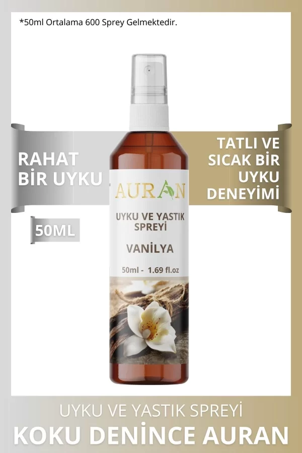 Toptan Vanilya Uyku Ve Yastık Spreyi Rahatlatıcı Uyku Ve Dinlenme Spreyi 50ml