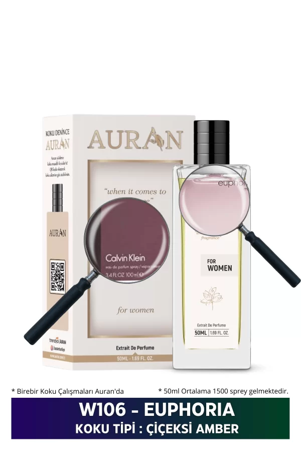 Toptan W106 - Euphoria Kadın Parfüm ÇİÇEKSİ AMBER 50ml