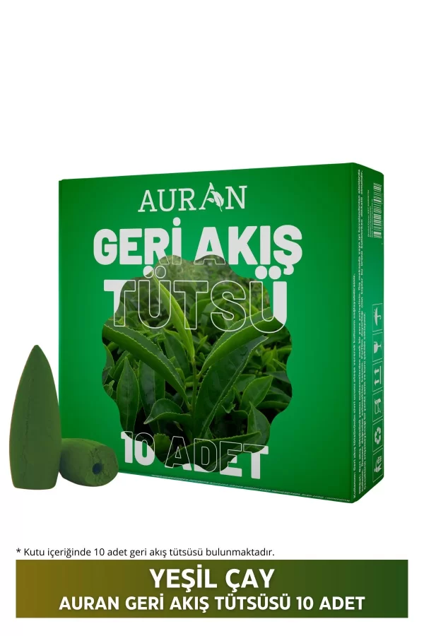 Toptan Yeşil Çay Kokulu Geri Akış Tütsüsü konik Tütsü Green Tea Backflow Incense Cones 10 Adet