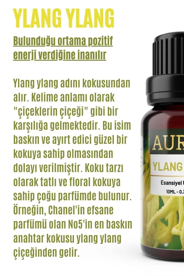 Toptan Ylang Ylang Saf Esansiyel Uçucu Koku Yağı