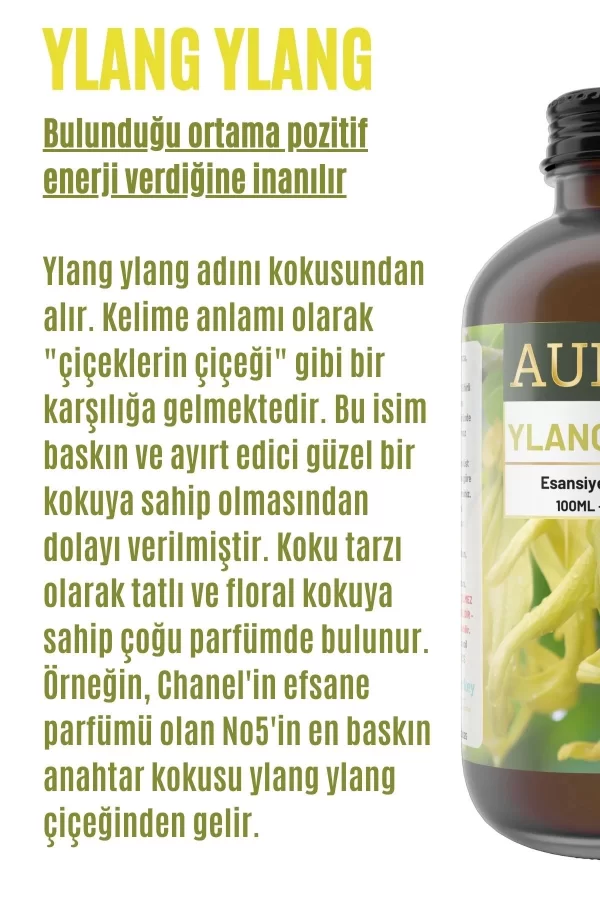 Toptan Ylang Ylang Saf Esansiyel Uçucu Koku Yağı