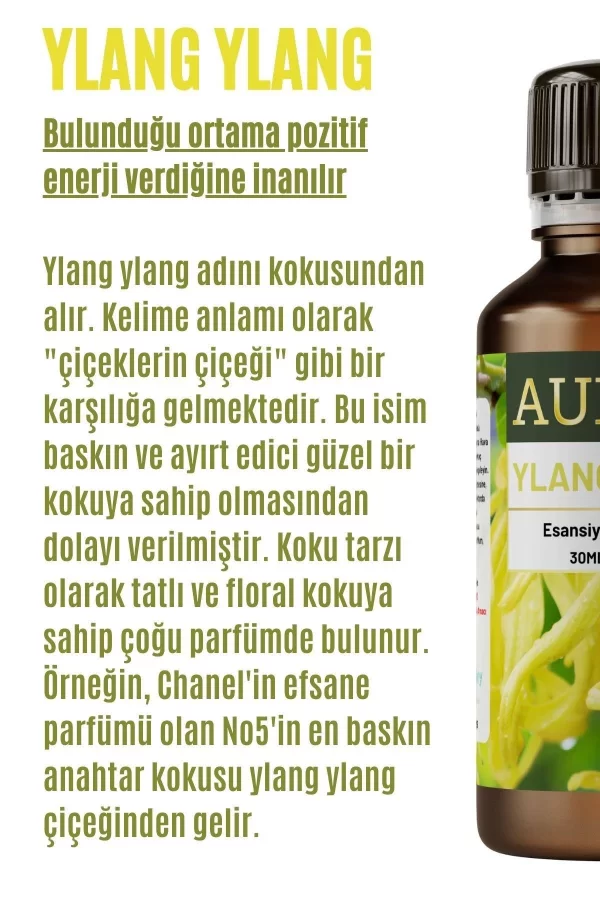 Toptan Ylang Ylang Saf Esansiyel Uçucu Koku Yağı