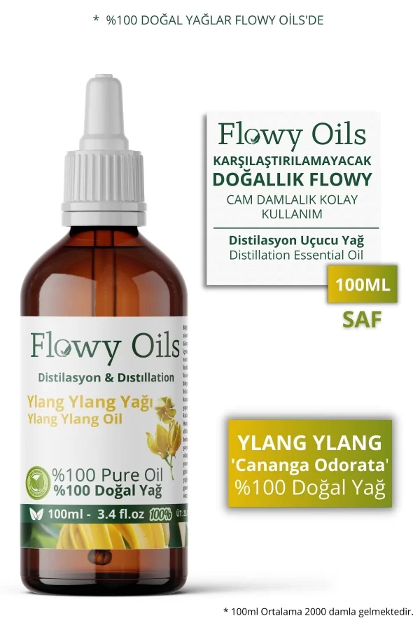 Toptan Ylang Ylang Yağı %100 Doğal Bitkisel Uçucu Yağ Ylang Ylang Oil 100ml