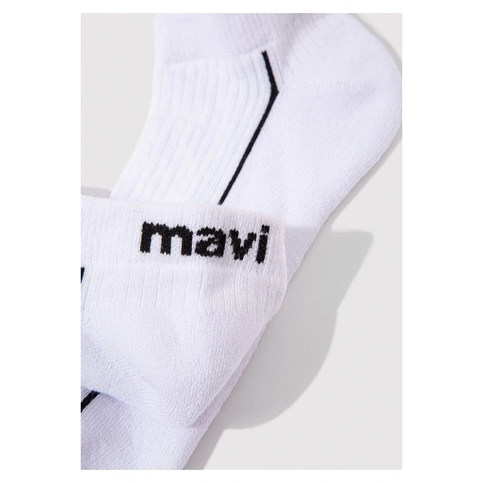 Mavi Beyaz Patik Çorap