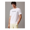 Calvin Klein Beyaz Yuvarlak Yaka Erkek T-Shirt