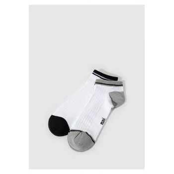 Mavi 2li Beyaz Patik Çorap