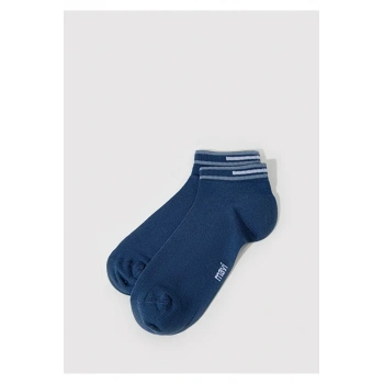 Mavi Çizgi Detaylı Çorap