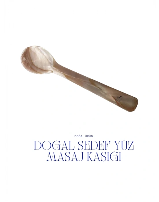 1Sen Art & Beauty 4 lü Işıltı Seti -(Hint yağı -Göz Çevresi Soğutucu Masaj Aleti – Ahşap Masaj Aleti -Sedef Kaşık) Şişlik, Morluk ve İnce Çizgi Karşıtı Metal Roller
