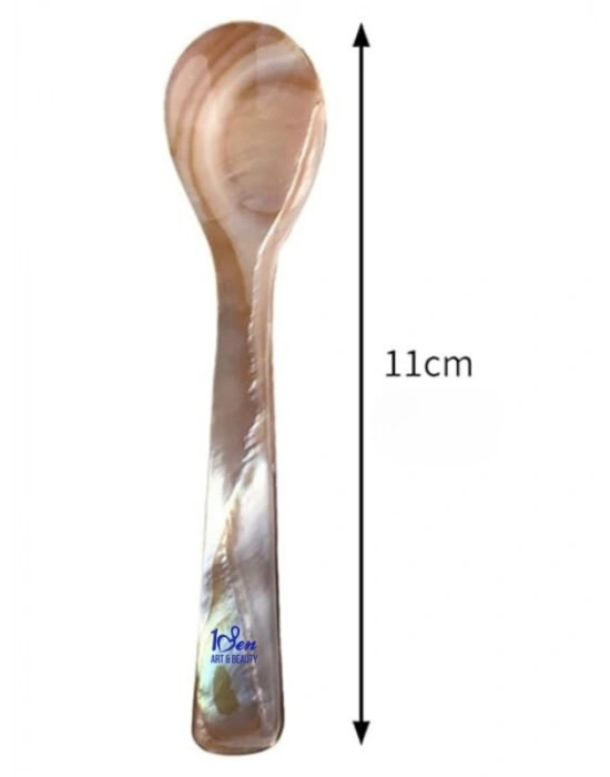 1Sen Art & Beauty 4 lü Işıltı Seti -(Hint yağı -Göz Çevresi Soğutucu Masaj Aleti – Ahşap Masaj Aleti -Sedef Kaşık) Şişlik, Morluk ve İnce Çizgi Karşıtı Metal Roller