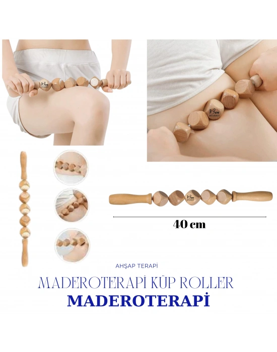 1Sen Art & Beauty Maderoterapi Küp Roller Ahşap Masaj Aleti