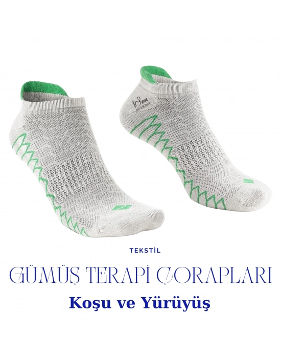 Gümüş Terapi Çorapları / Koşu & Yürüyüş (Yeşil)