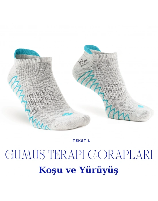 Gümüş Terapi Çorapları / Koşu & Yürüyüş (Yeşil)