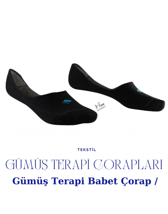 Gümüş Terapi Babet Çorap / Kaydırmaz Unisex