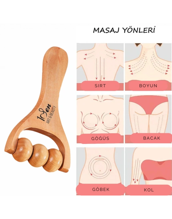 Maderoterapi Profesyonel Ana Set 10lu Ahşap Masaj Aleti