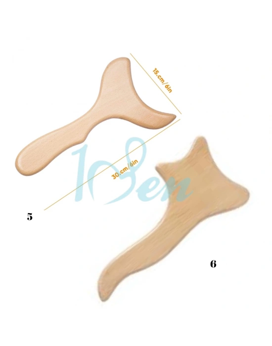 Maderoterapi 8’li Ana Set | Selülit Giderici El Yapımı Ahşap Vücut Masaj Seti