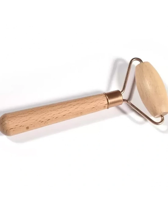 Maderoterapi Ahşap Jade Roller Masaj Aleti- Yüz masaj aleti