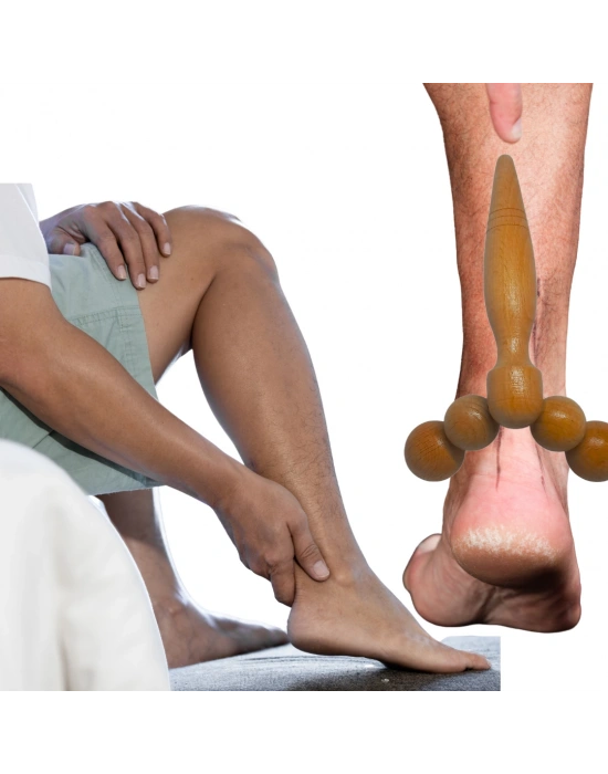 Maderoterapi Ahşap Roller – Ayak Altı, Baldır ve Omuz Masaj Aleti