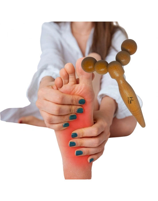 Maderoterapi Ahşap Roller – Ayak Altı, Baldır ve Omuz Masaj Aleti