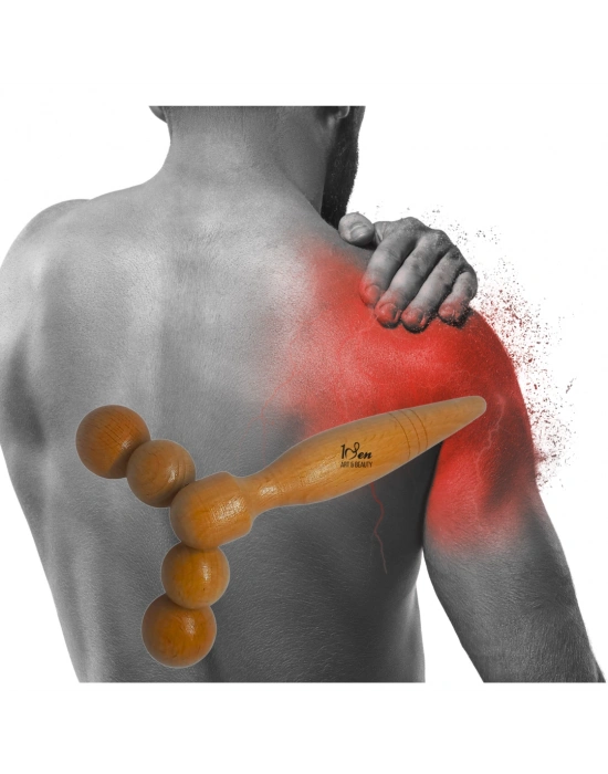 Maderoterapi Ahşap Roller – Ayak Altı, Baldır ve Omuz Masaj Aleti