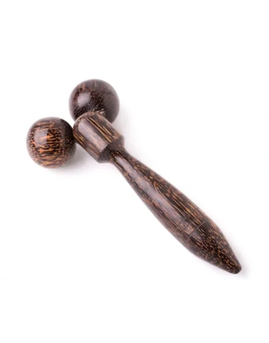 Maderoterapi Ahşap Yüz Yogası Masaj Aleti | El Yapımı, Doğal Cilt Şekillendirici Roller