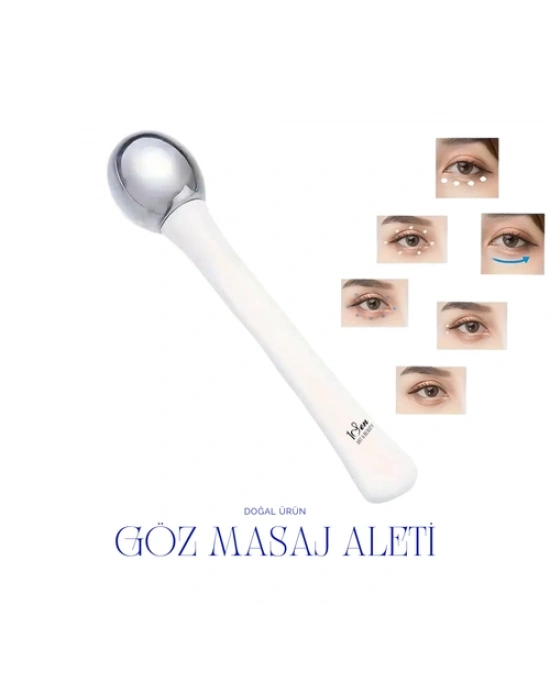1Sen Art & Beauty Göz Çevresi Soğutucu Masaj Aleti – Şişlik, Morluk ve İnce Çizgi Karşıtı Metal Roller