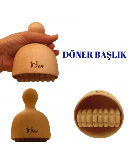 Maderoterapi İsveç Kupası İşlenmiş Rulo Ahşap Masaj Aleti