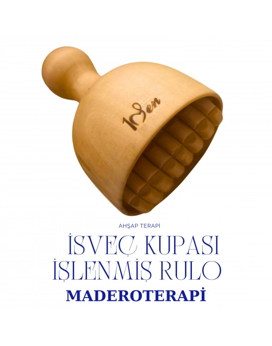 Maderoterapi İsveç Kupası İşlenmiş Rulo Ahşap Masaj Aleti