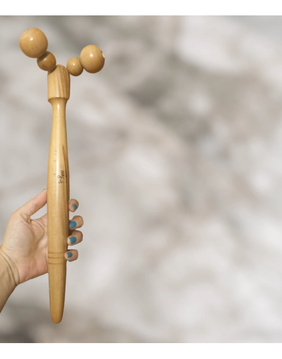 Maderoterapi Uzun İç Kol-Baldır- Bacak roller Ahşap Masaj Aleti