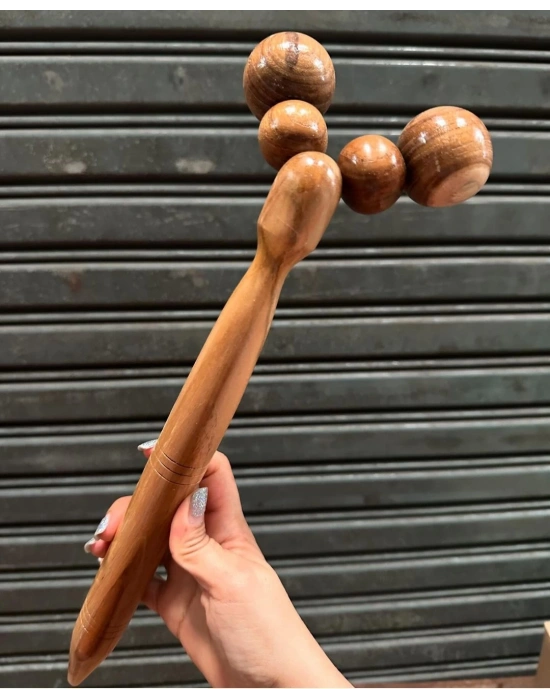 Maderoterapi Uzun İç Kol-Baldır- Bacak roller Ahşap Masaj Aleti