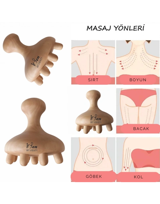 Maderoterapi Mantar Kupa Ahşap Masaj Aleti