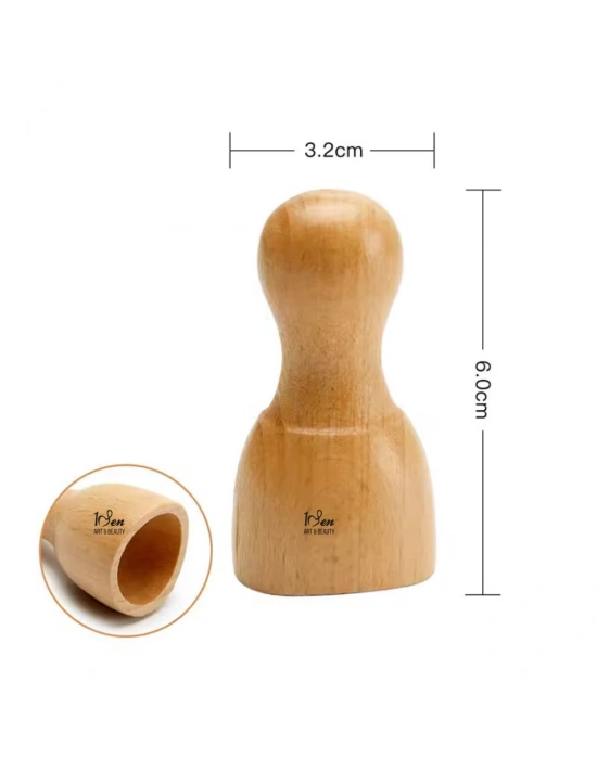 Maderoterapi Ahşap Mini Kupa | Doğal Yüz Masaj Aleti