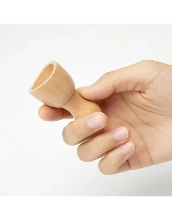 Maderoterapi Ahşap Mini Kupa | Doğal Yüz Masaj Aleti