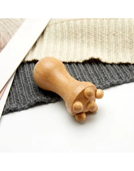 Maderoterapi Mini Mantar Kupa | Yüz El Ayak Ahşap Masaj Aleti