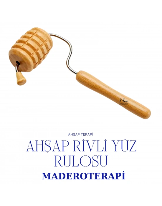 Maderoterapi Rivli Rulo Ahşap Masaj Aleti