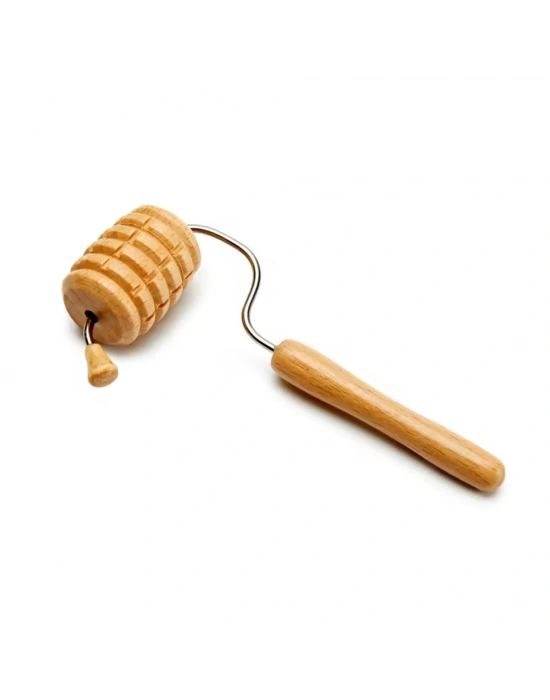 Maderoterapi Rivli Rulo Ahşap Masaj Aleti